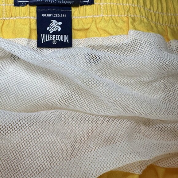 Vilebrequin Turtle Swimming Shorts Blue Yellow Floral XXL - Picture 5 of 9
